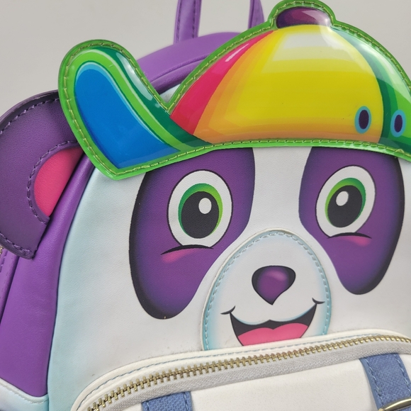 LISA FRANK LOUNGEFLY Painter Panda Heart Rainbow Backpack - Picture 2 of 15